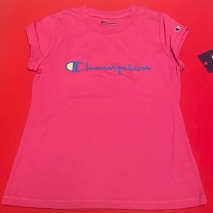NWT girls pink champion short sleeve shirt